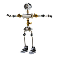HD-19, 13.8''H, Robot-Shaped Cyberpunk Table Lamp Decor