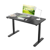 47" Manual Height Adjustable Office Desk - Black