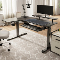 Eureka Ergonomic L-Shaped Standing Desk With Accessories, Ergonomic Workspace Setup.