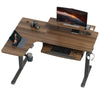 60x23 L Shaped Standing Desk with Accessories Set - Walnut