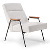 Lumina, Upholstered Lounge Chair with Armrest - White