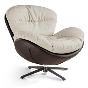Alexia Comfy Swivel Lounge Chair in Gray, Modern Design and Comfortable With Ergonomic Support.
