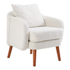 Lily, Thickened Upholstered Bouclé Lounge Chair - White