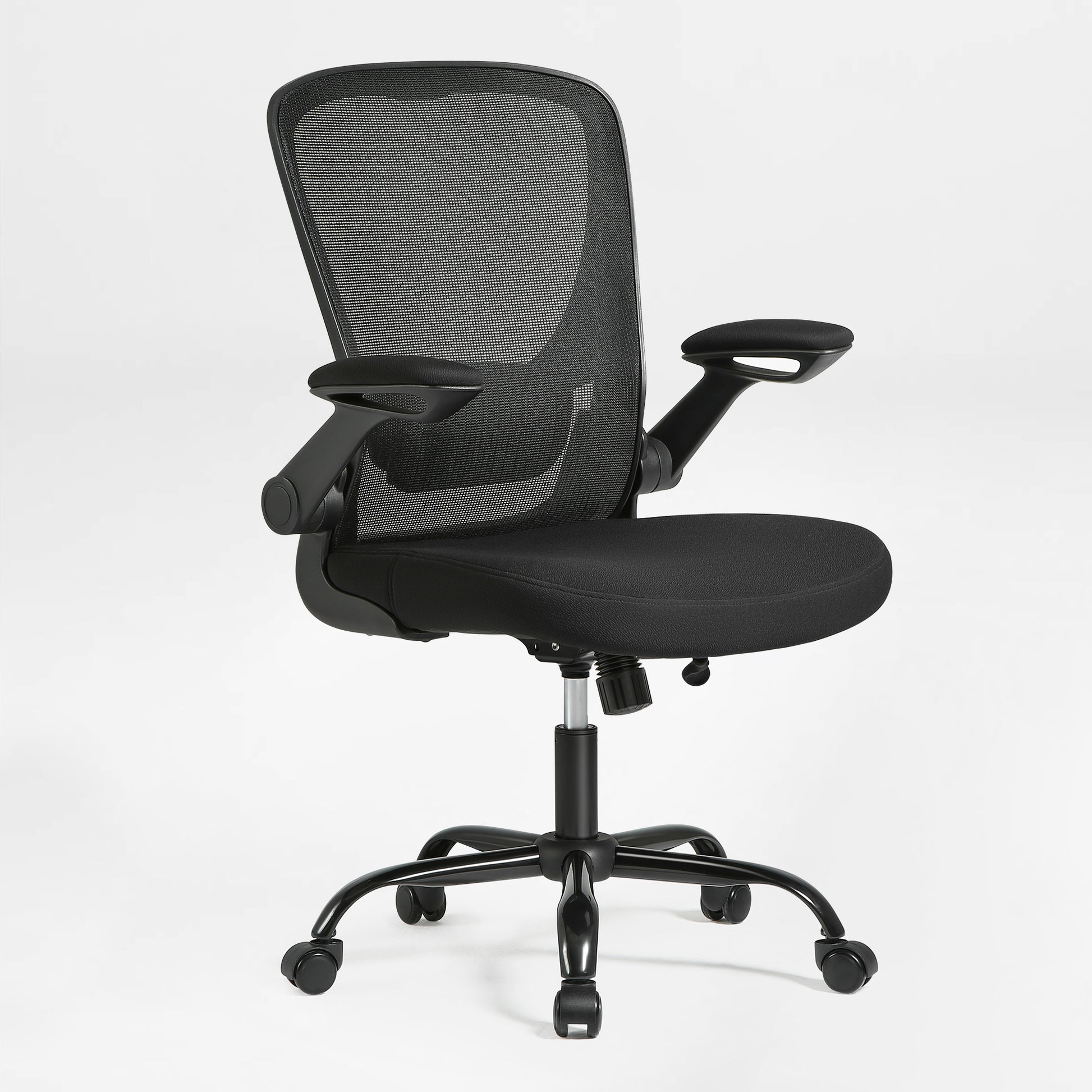 Onyx Ergonomic Office Chair With Black Mesh Back, Adjustable Armrests, Ergonomic Design,Back View.