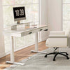 George, 55x23 Slate Standing Desk, Artificial Marble Desktop - White