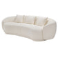 Eureka Ergonomic Amy, Upholstered Curved Sofa, 3 Seaters Off-White product showcase