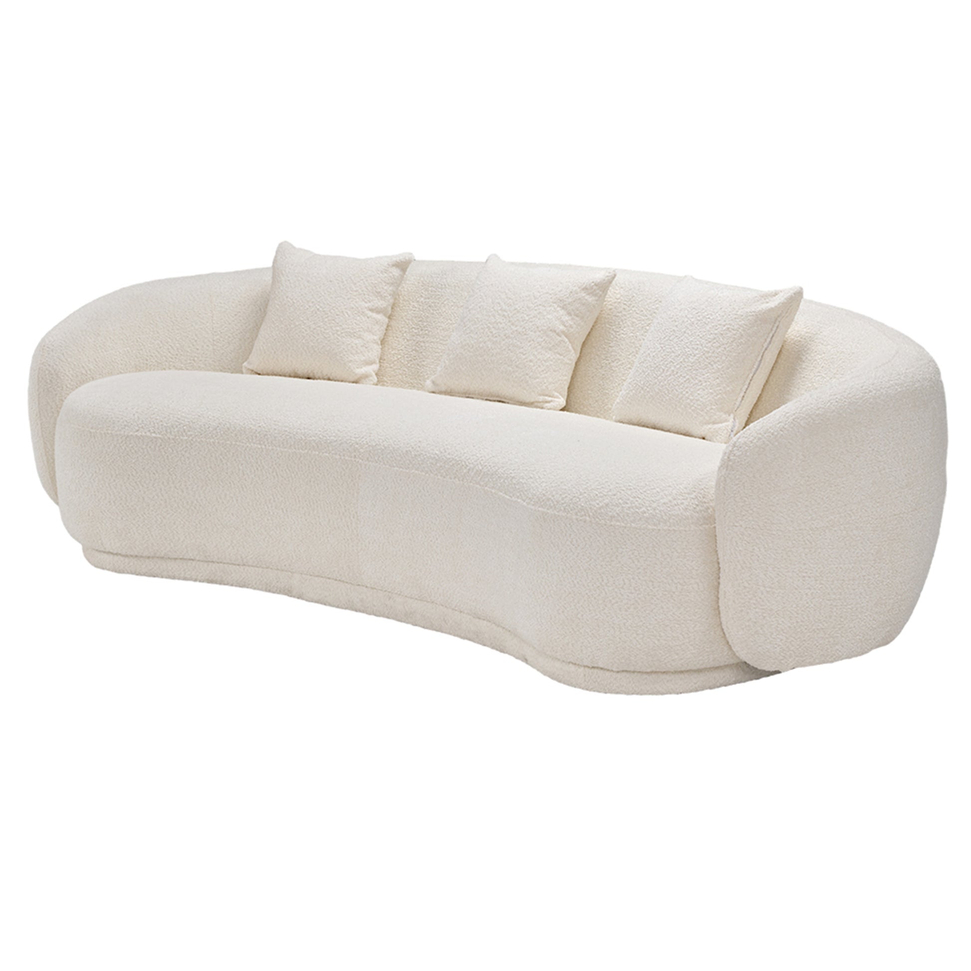 Eureka Ergonomic Upholstered Curved Sofa, Amy