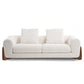 Eureka Ergonomic upholstered modern 3 seater sofa, white