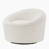 Elison, Upholstered Swivel Chair, White - White