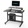 41x23 Manual Height Adjustable Desk - Black