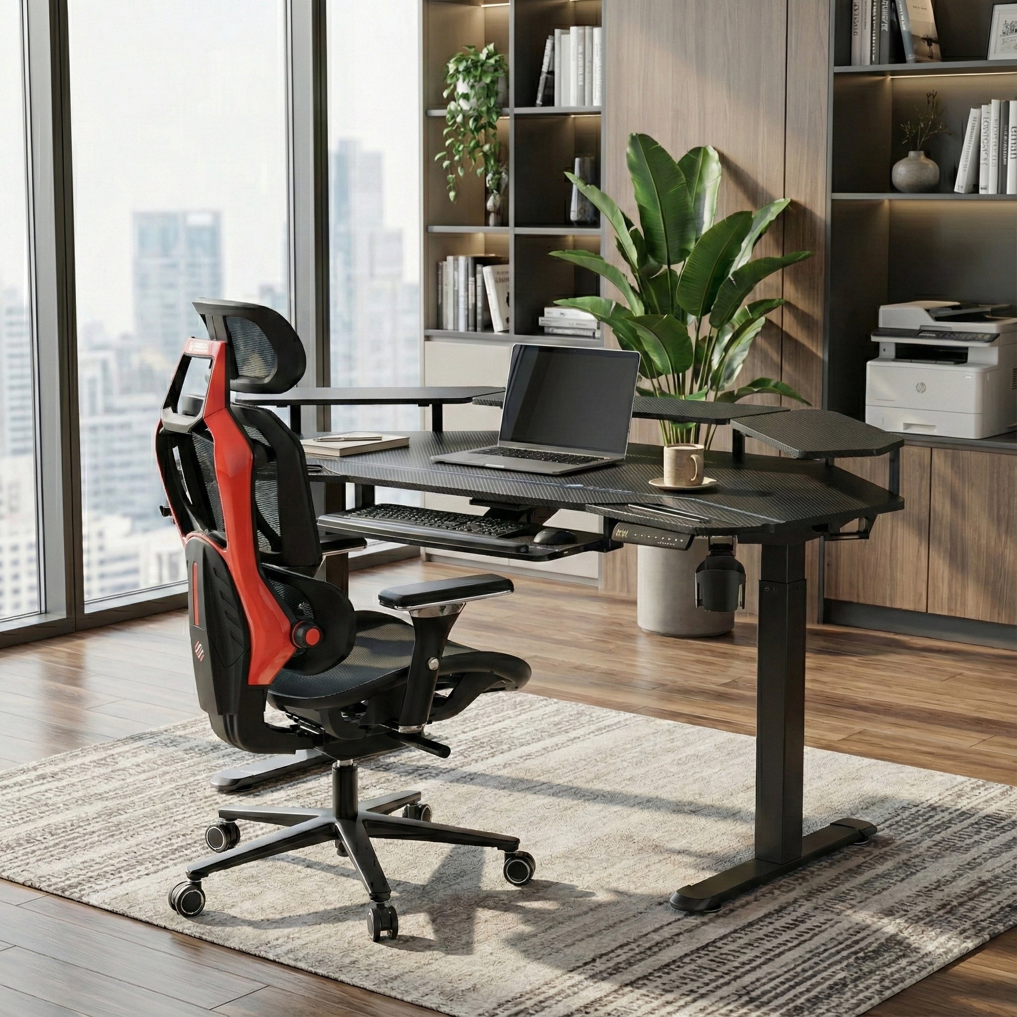 Eureka Ergonomic 72'' Wing shape Standing Desk with Accessories Set