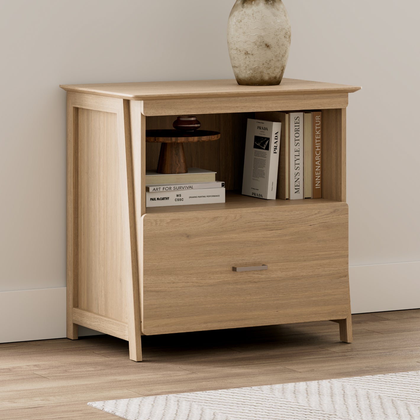 Eureka Ergonomic Ark EL 29 inch Oak Modern Storage Cabinet for Home Office