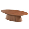 51" Walnut Oval Coffee Table - Walnut