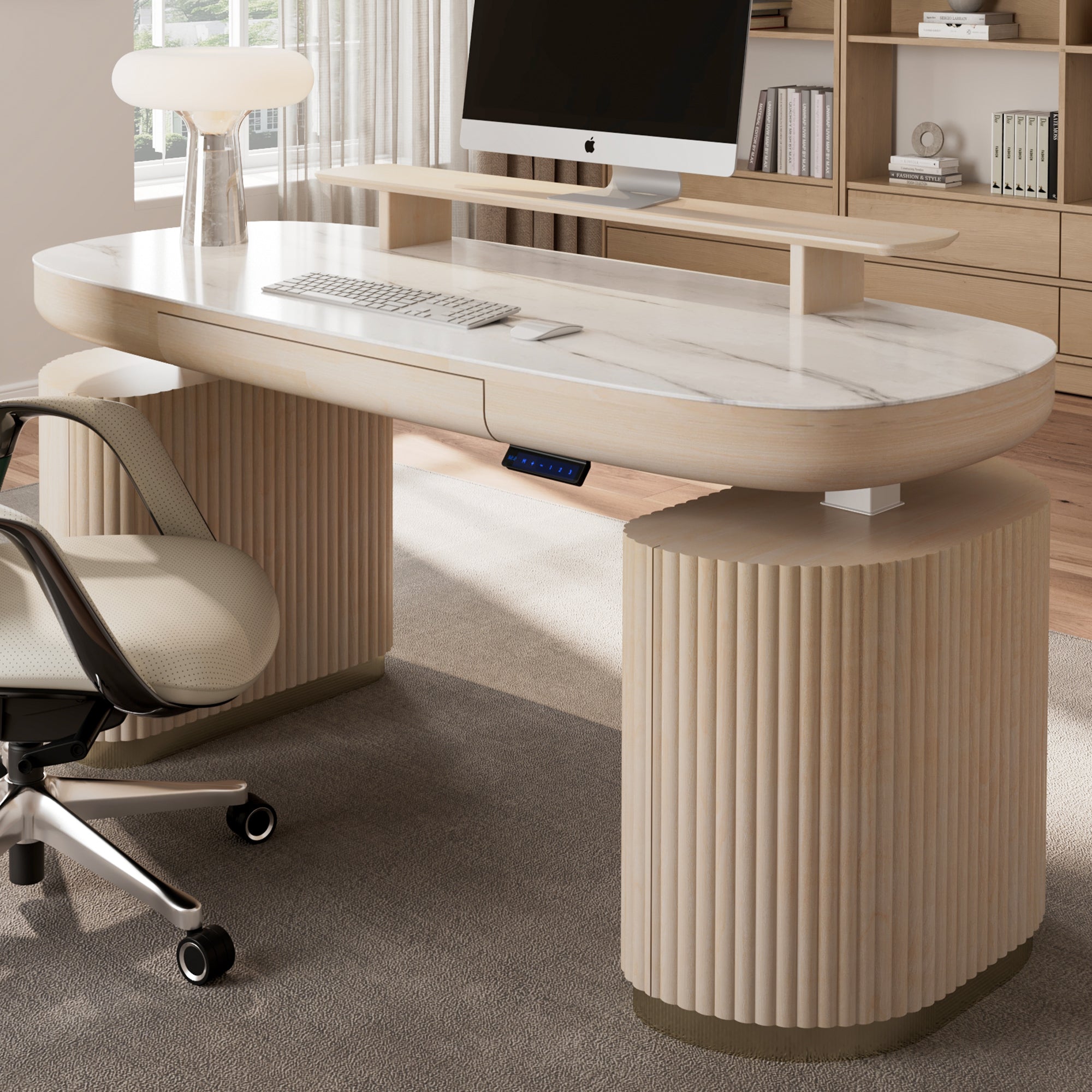High desk with storage discount