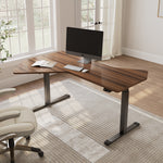 Eureka Ergonomic 70x46 Office Standing Desk, Walnut