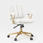 Eureka Ergonomic Adena Velvet Home Office Chair, White