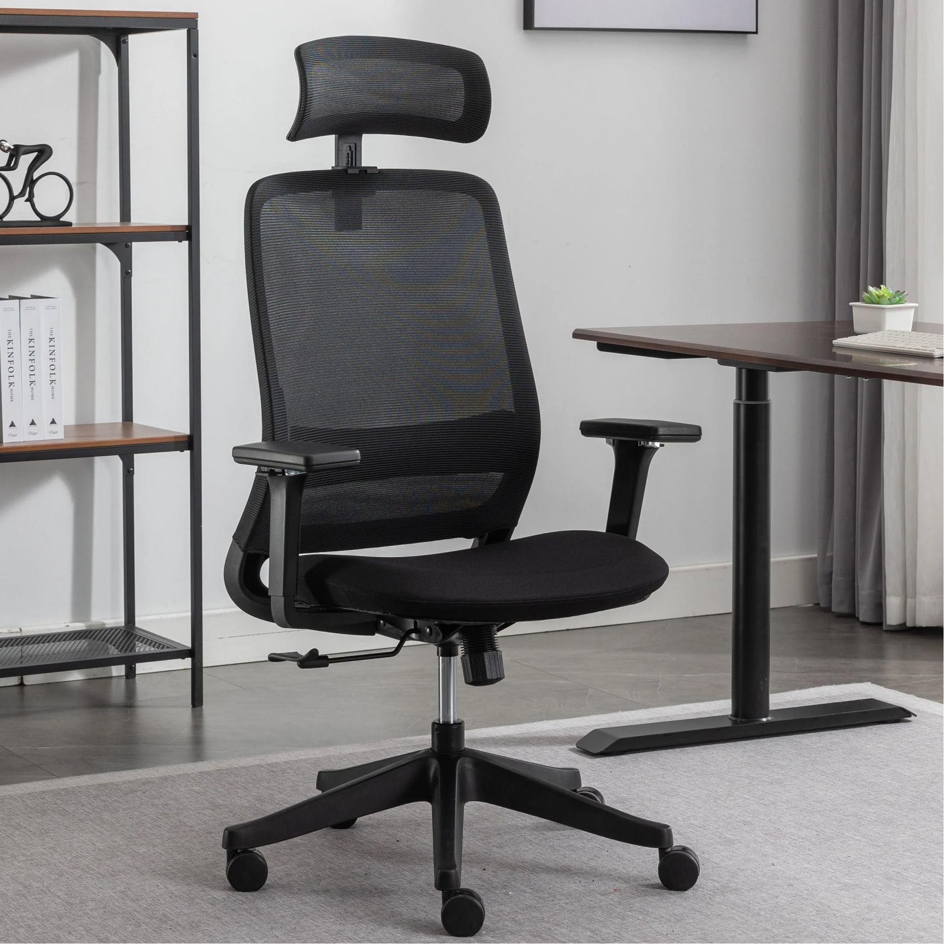 Eureka Ergonomic Adjustable Lumbar Support  Ergonomic Office Chair,Black