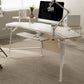 Eureka Ergonomic Aero, 72x23 Wing Shaped Studio Desk with Accessories Set, Maple