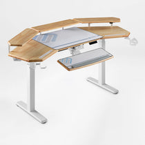 Eureka Ergonomic Aero Pro Wing-Shaped Standing Desk Setup With Accessories, Ergonomic Design, and Monitor.