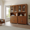72'' Storage Bookcase with Doors and Shelves, Walnut - Walnut