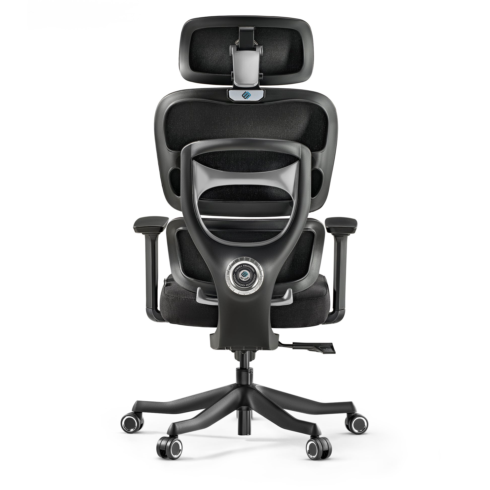 Eureka Ergonomic Axion The Best Ergonomic Gaming Racing Chair w Lumbar Support and spring cushion, fabric,grey
