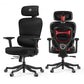 Eureka_Ergonomic_Axion_Ergonomic_ Gaming_Racing_Chair_w_Lumbar_ Support_and_spring_cushion_Red,Fabric