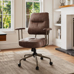 Eureka Ergonomic Becky, Faux Suede Fabric Home Office Chair Brown