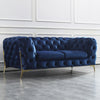 Beverly, Loveseat Sofa, 2 Seater - Blue