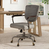 Cole, Solid Wood Arm Task Office Chair - Gray