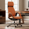 SERENE, Napa Leather Executive Office Chair - Orange