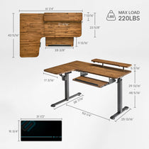 Eureka Ergonomic Desk dimensions  and weight capacity