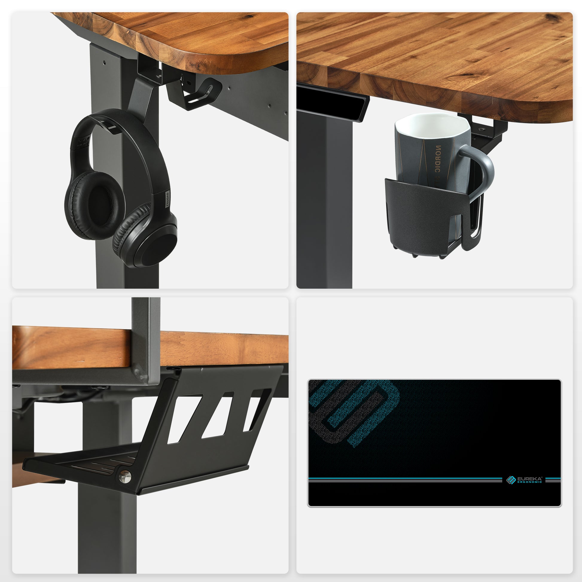 Eureka Ergonomic Standing Desk with Included Accessory Set: Cup Holder, Coaster, and More