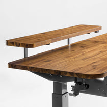Eureka_Ergonomic L shape desk with Dark Acacia Wood
