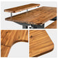 Eureka_Ergonomic L shape desk with Dark Acacia Wood