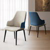 Elegant Two-tone Dining Chairs Set of 2, Brown/Blue - Blue