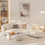 Eureka Ergonomic Emily Curved Sofa, Off-white