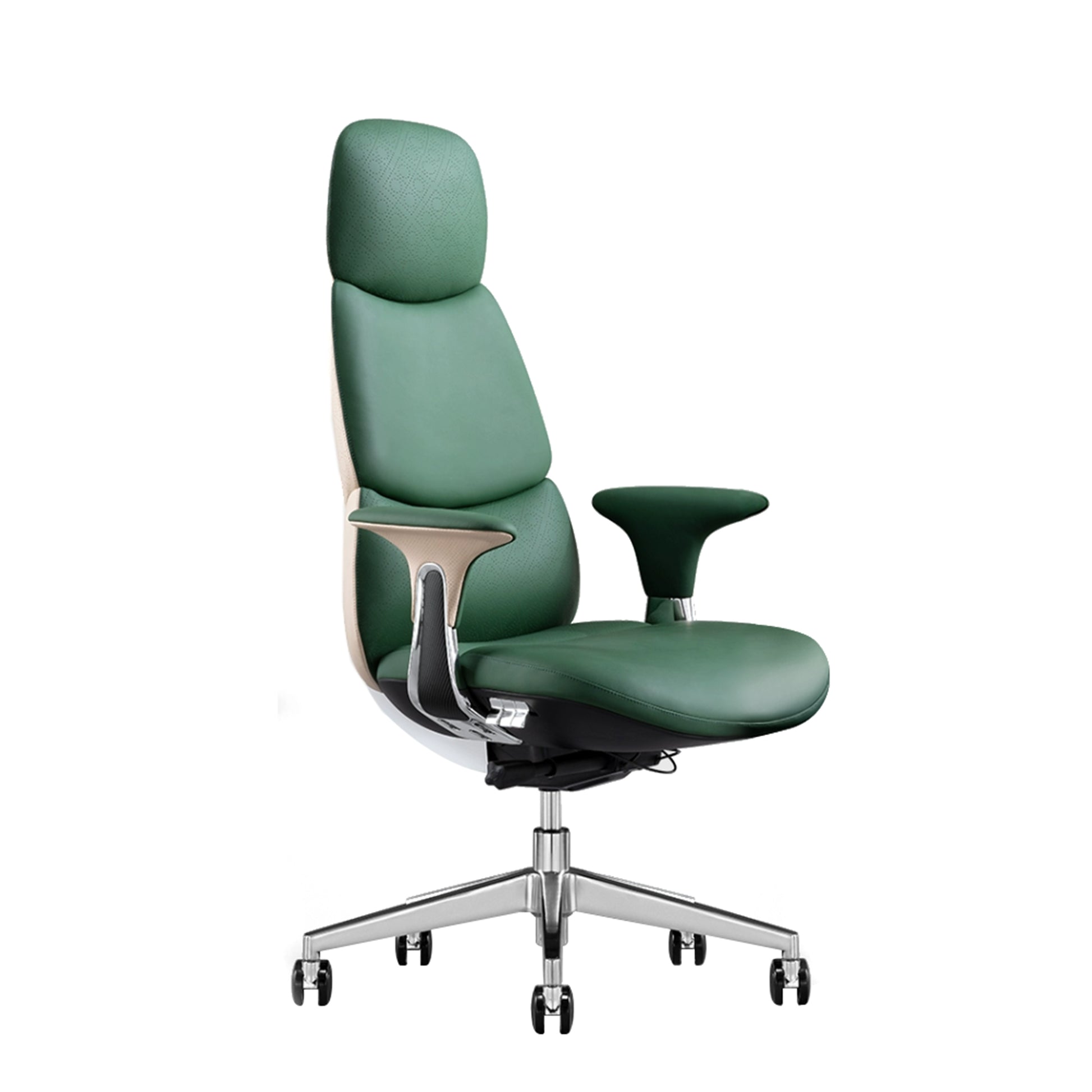 Eureka Ergonomic Executive Genuine Leather Recline Upholstered Office Chair
