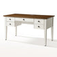 Eureka Ergonomic Farmhouse Office Desk with Drawers, Chestnut Walnut