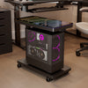 Height-Adjustable Illuminated Panel CPU Cart - Black