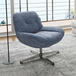 Eureka Ergonomic Henry Chenille Swivel Lounge Chair, Blue