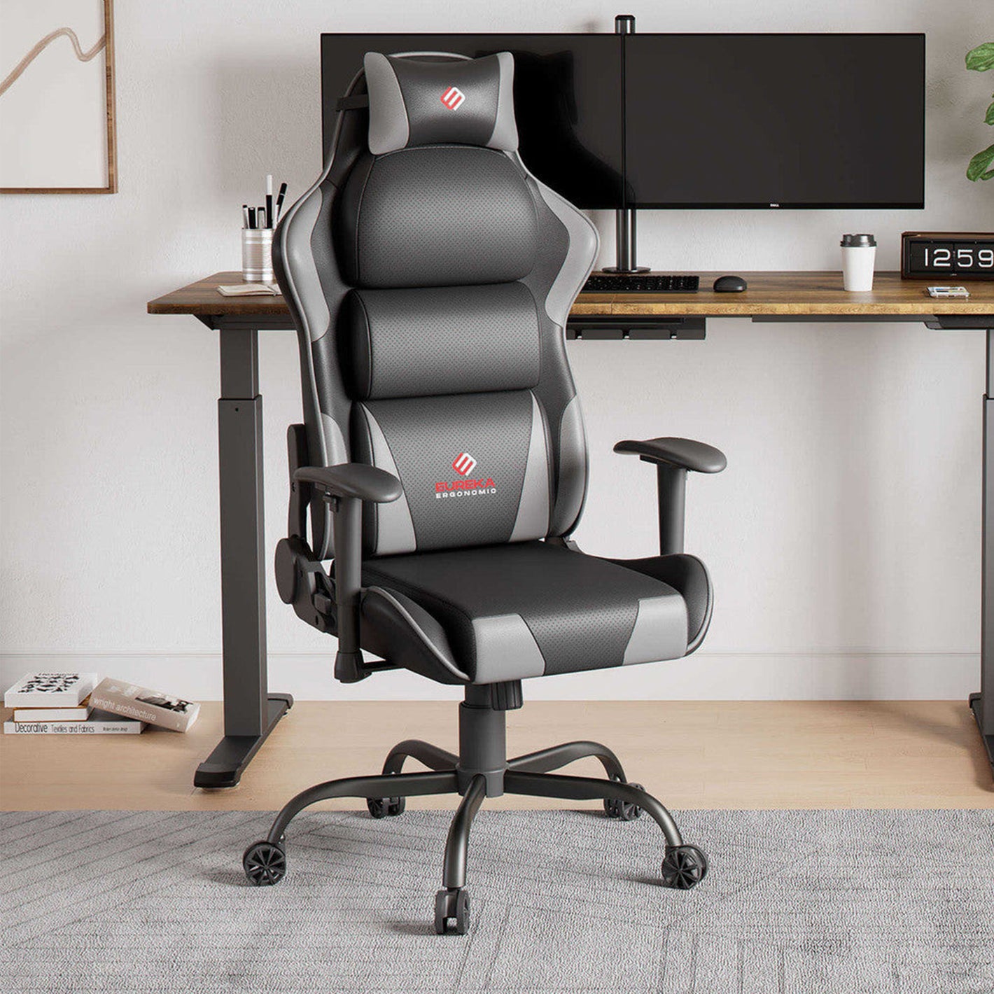 Eureka Ergonomic High Back Adjustable leather Gamer Chair