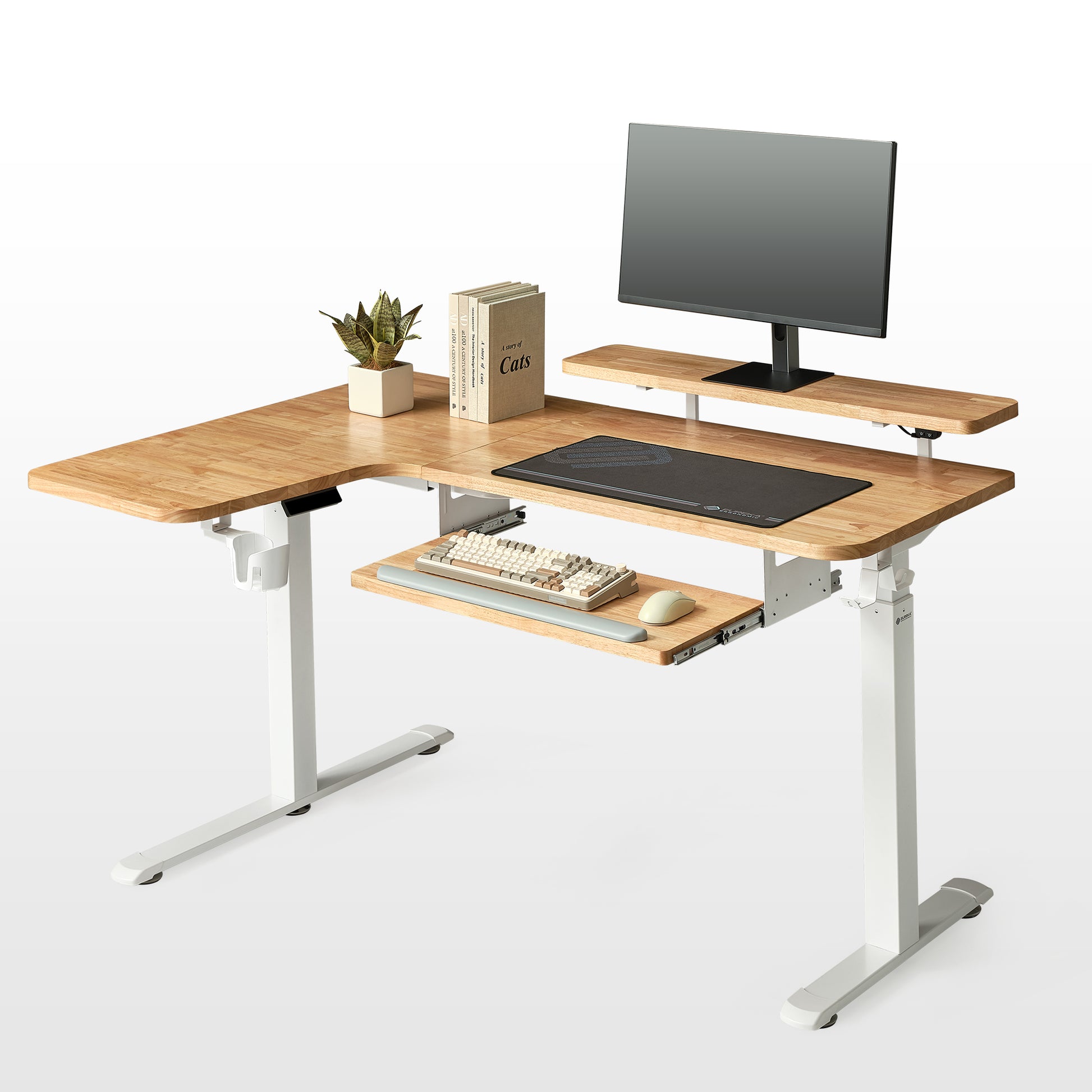 Eureka Ergonomic Solid Wood L-Shaped Standing Desk, perfect for any workspace