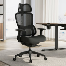 Lark Ergonomic Office Chair, Black Mesh Back, Adjustable Lumbar Support, Ideal for Home Office Use.