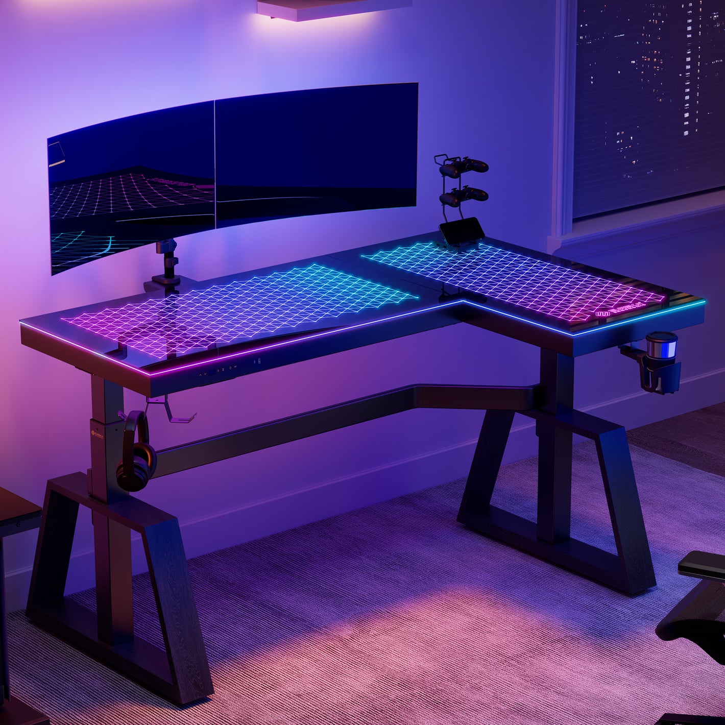 Eureka Ergonomic L shaped Gaming Standing Desk