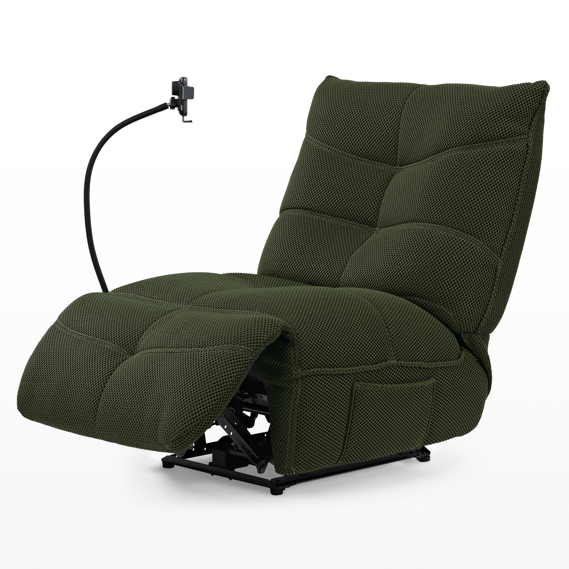 Eureka Ergonomic Linx Power Glider Recliner with Wireless Charging & USB Green product showcase, Green