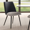 Low-key Luxury Dining Chair Set of 2, Black Gray - Black