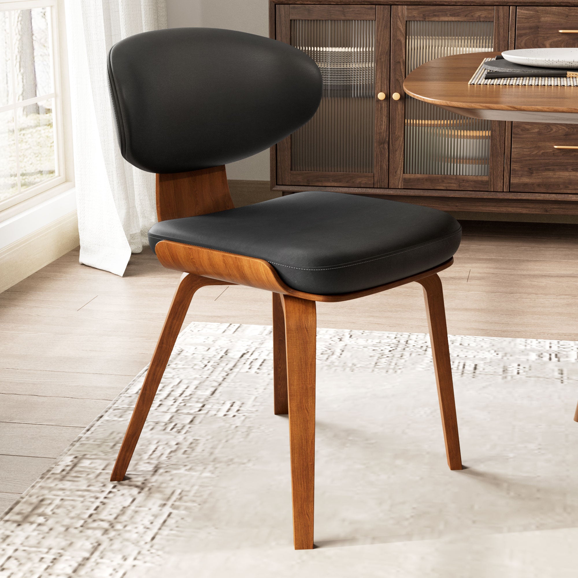 Black dining room chair cushions sale