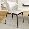 Modern Avant-garde Dining Chairs Set of 2, Off-White - Off-White