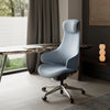 Serene Ella, Genuine Leather Executive Office Chair - Blue