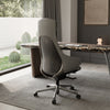 Serene Ella, Genuine Leather Executive Office Chair - Gray